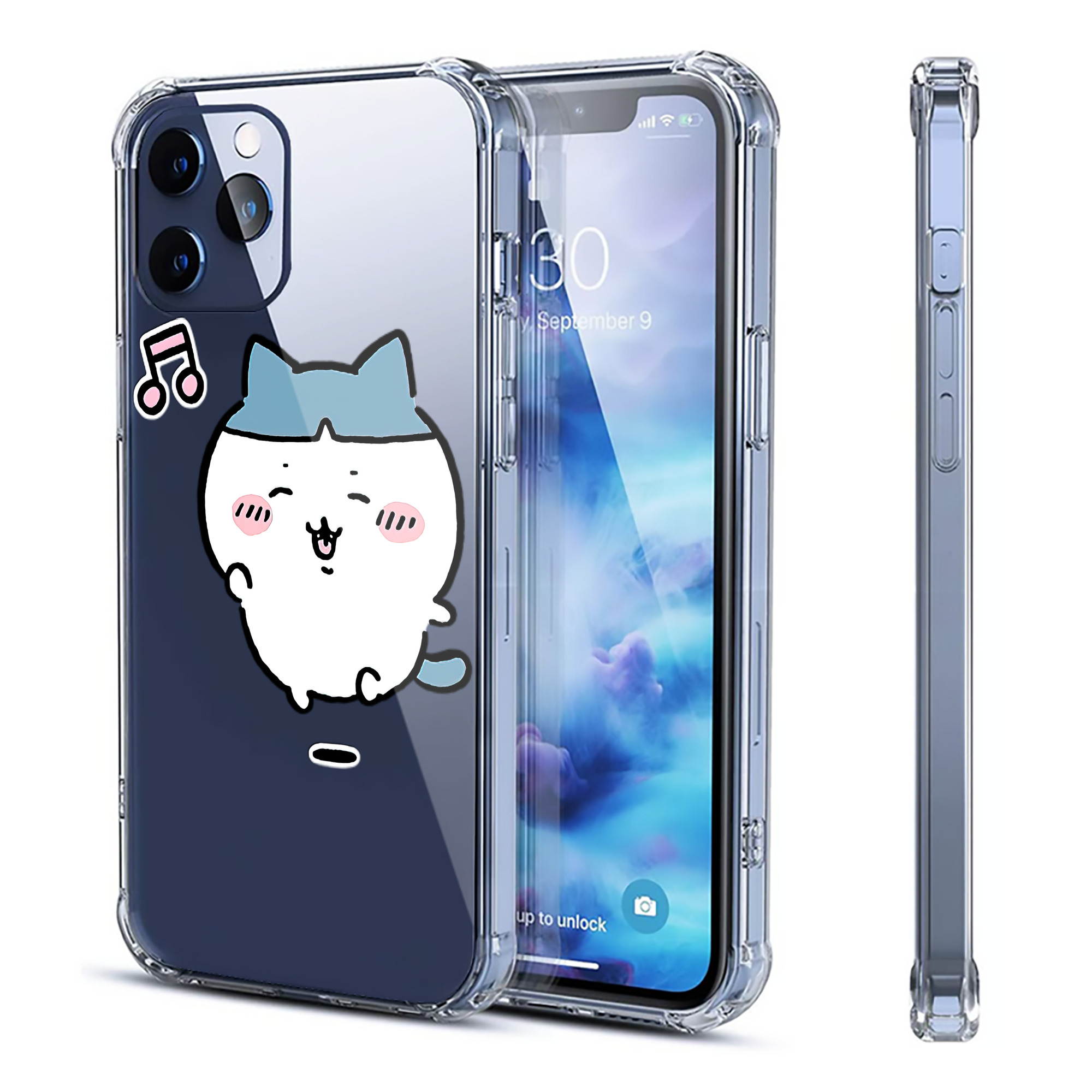 （画像用） ちいかわ ハチワレ Chii-kawa hachiware 【iPhone 12シリーズ対応】透明スマホケース（クリアソフトケース）